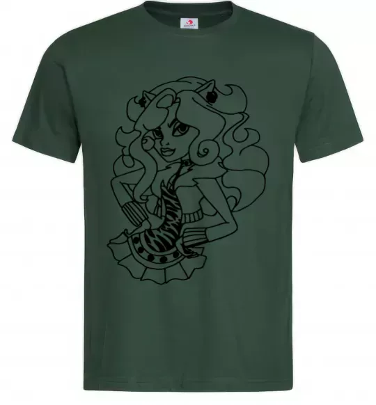 Чоловіча футболка Торалей в спідниці Темно-зелений фото