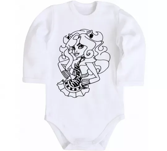 Дитячий бодік Торалей в спідниці Білий фото