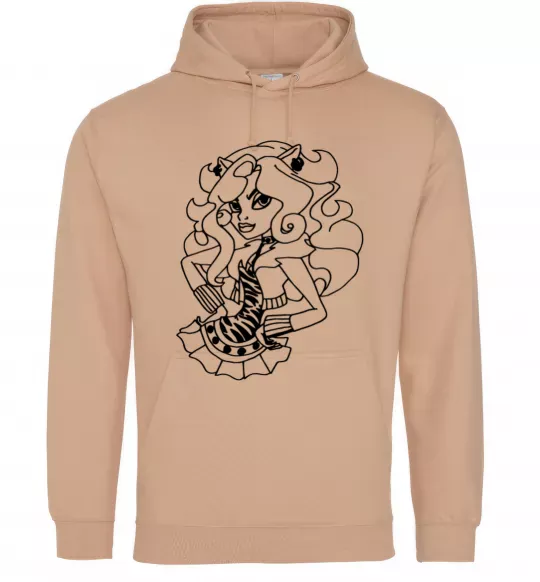 Жіноча толстовка (худі) Торалей в спідниці Пісочний фото