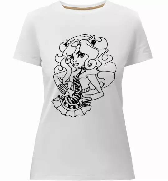 Жіноча преміум футболка Торалей в спідниці Білий фото