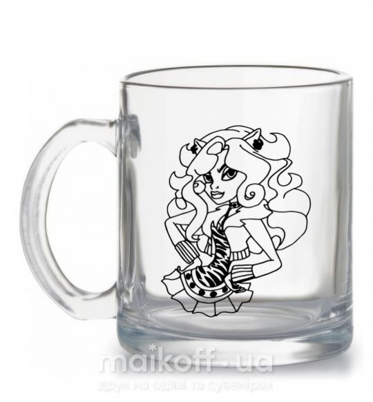 Чашка скляна Торалей в юбке Прозорий фото