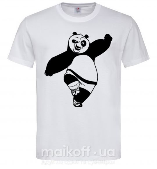 Чоловіча футболка Кунг фу панда Білий фото