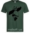 Мужская футболка Кунг фу панда Темно-зеленый фото