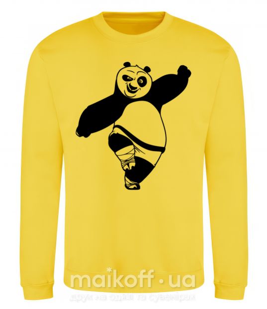 Світшот Кунг фу панда Сонячно жовтий фото