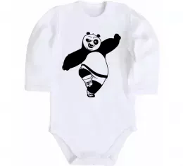 Детский боди Кунг фу панда Белый фото