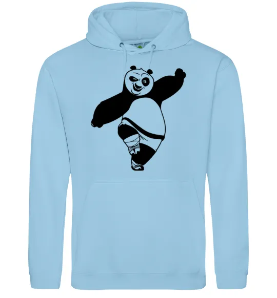 Чоловіча толстовка (худі) Кунг фу панда Блакитний фото