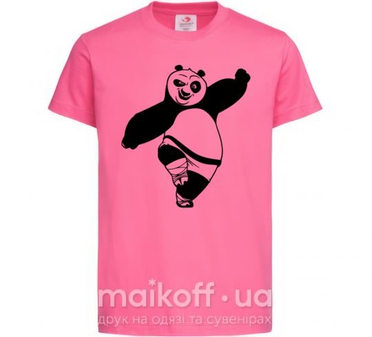 Детская футболка Кунг фу панда Ярко-розовый фото