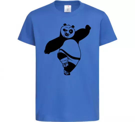 Детская футболка Кунг фу панда Ярко-синий фото
