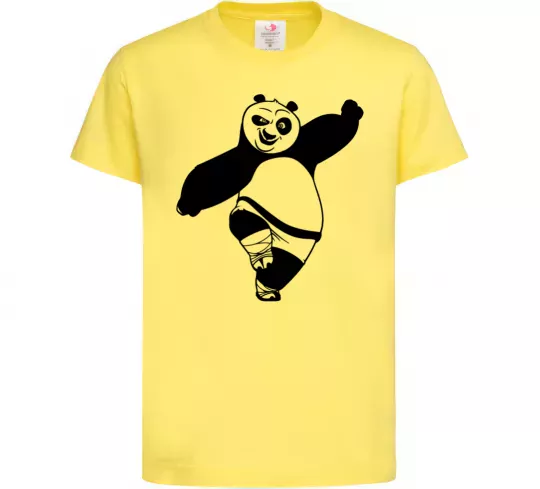 Детская футболка Кунг фу панда Лимонный фото