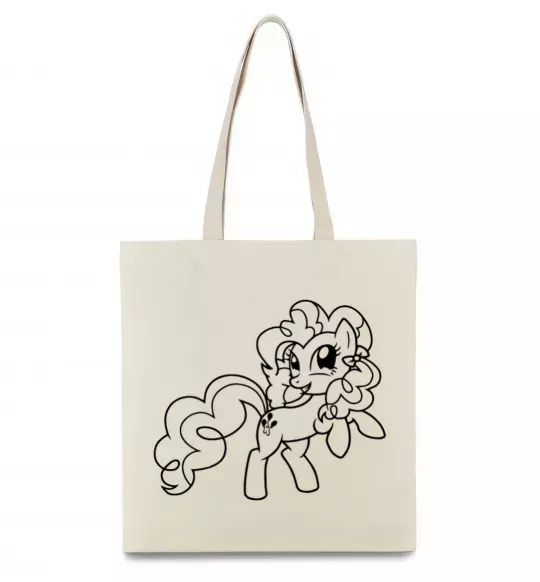 Эко-сумка Пінкі Пай з бантом Бежевый фото