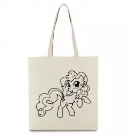 Эко-сумка Пінкі Пай з бантом Бежевый фото