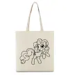 Эко-сумка Пінкі Пай з бантом Бежевый фото