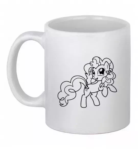 Чашка керамическая Пінкі Пай з бантом Белый фото