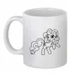 Чашка керамическая Пінкі Пай з бантом Белый фото