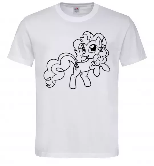 Мужская футболка Пінкі Пай з бантом Белый фото