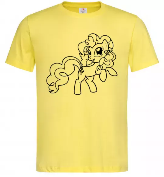 Мужская футболка Пінкі Пай з бантом Лимонный фото