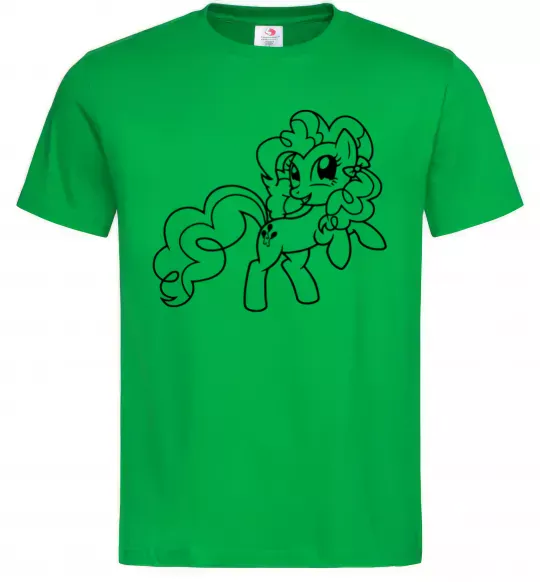 Мужская футболка Пінкі Пай з бантом Зеленый фото