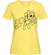 Женская футболка Пінкі Пай з бантом Лимонный фото