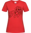 Женская футболка Пінкі Пай з бантом Красный фото