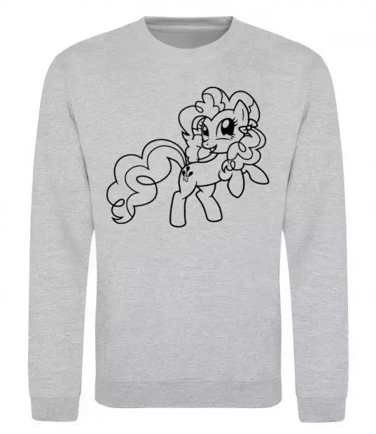 Свитшот Пінкі Пай з бантом Серый меланж фото