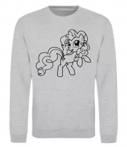 Свитшот Раріті Флаттершай та Пінкі Пай Серый меланж фото