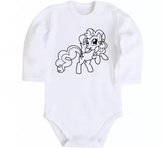 Детский боди Пінкі Пай з бантом Белый фото