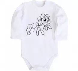 Детский боди Пінкі Пай з бантом Белый фото