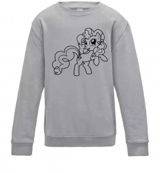 Дитячий світшот Пінкі Пай з бантом Сірий меланж фото