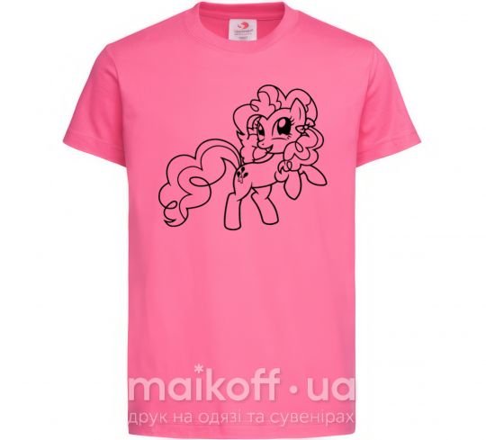 Детская футболка Пинки Пай с бантом Ярко-розовый фото
