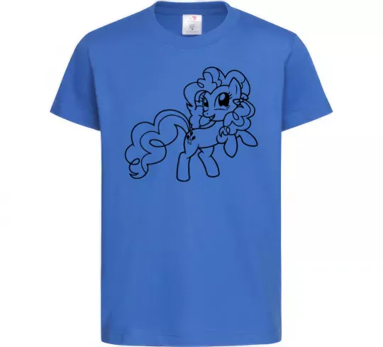 Детская футболка Пінкі Пай з бантом Ярко-синий фото