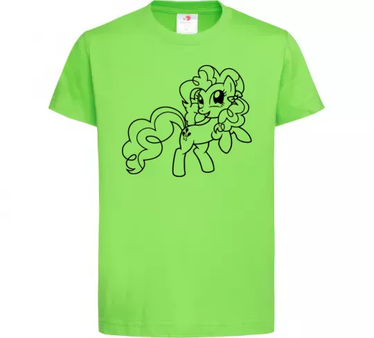 Детская футболка Пінкі Пай з бантом Лаймовый фото