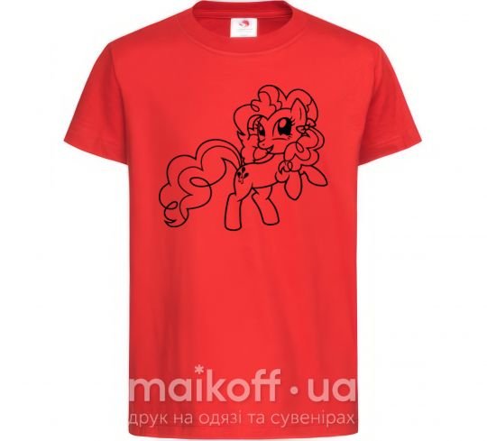 Детская футболка Пинки Пай с бантом Красный фото
