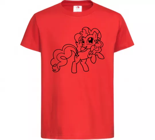 Детская футболка Пінкі Пай з бантом Красный фото