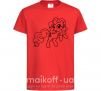 Детская футболка Пинки Пай с бантом Красный фото