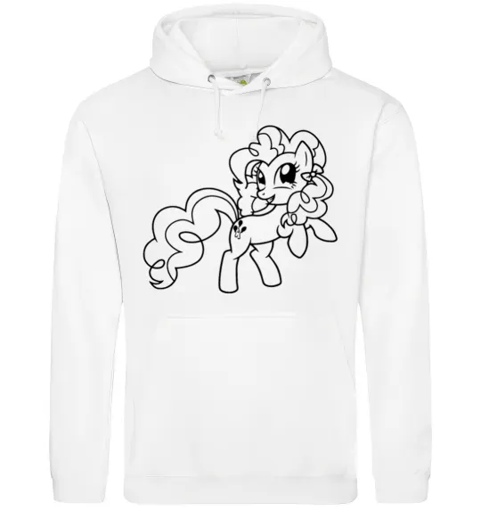 Мужская толстовка (худи) Пінкі Пай з бантом Белый фото