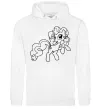Мужская толстовка (худи) Пінкі Пай з бантом Белый фото