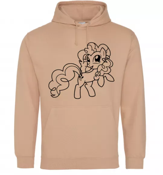 Женская толстовка (худи) Пінкі Пай з бантом Песочный фото