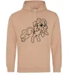 Женская толстовка (худи) Пінкі Пай з бантом Песочный фото