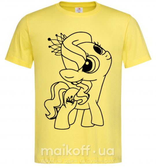 Чоловіча футболка Пони с короной Лимонний фото