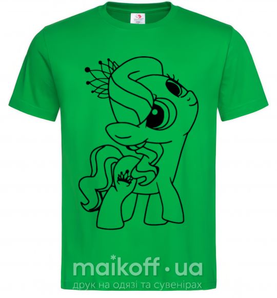 Мужская футболка Пони с короной Зеленый фото