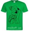 Мужская футболка Пони с короной Зеленый фото