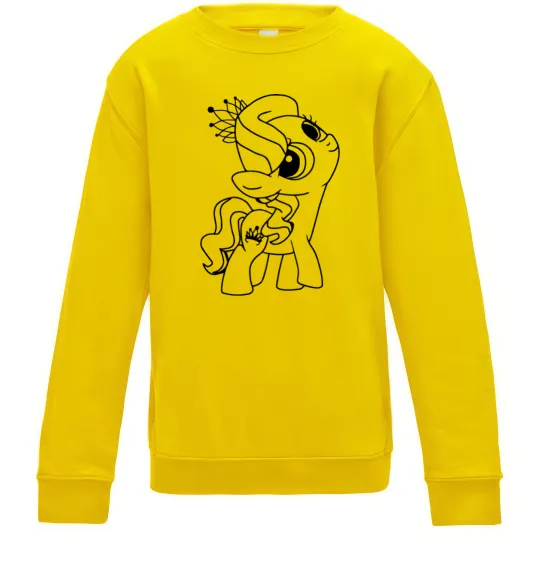 Дитячий світшот Поні з короною Сонячно жовтий фото