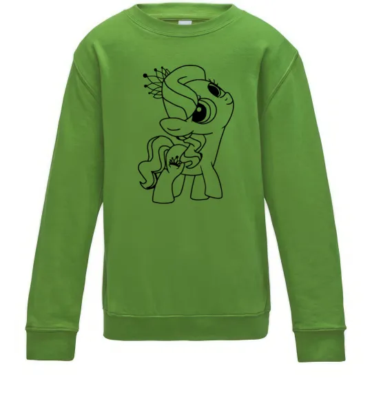 Дитячий світшот Поні з короною Лаймовий фото