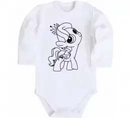 Детский боди Флаттершай Белый фото