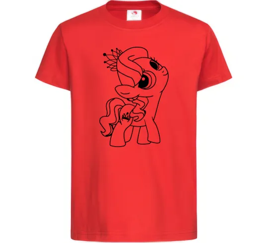 Дитяча футболка Поні з короною Червоний фото