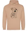 Жіноча толстовка (худі) Поні з короною Пісочний фото