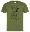 Мужская футболка Поні з короною Оливковый фото