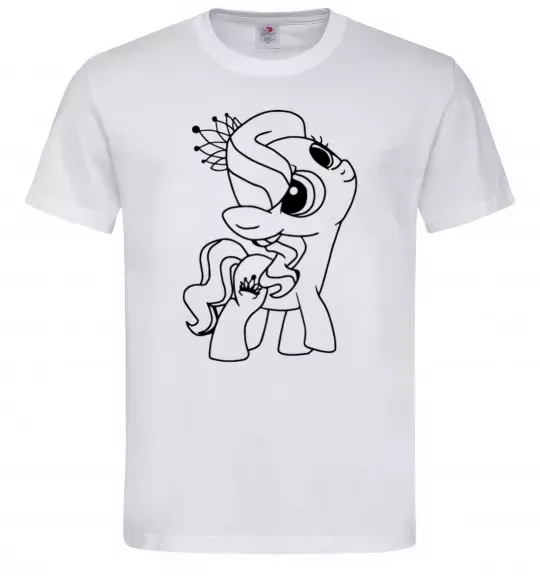 Мужская футболка Поні з короною Белый фото