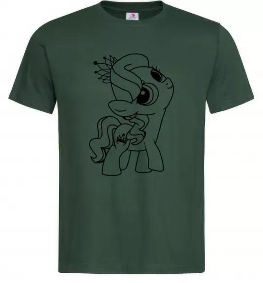 Мужская футболка Поні з короною Темно-зеленый фото