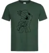 Мужская футболка Поні з короною Темно-зеленый фото